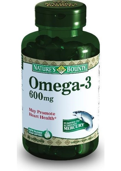Omega-3 600 mg 30 Kapsül NAT000935