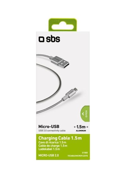 Micro Kablo 1.5 Mt. Alüminyum TECABLEMICROFLEXYS