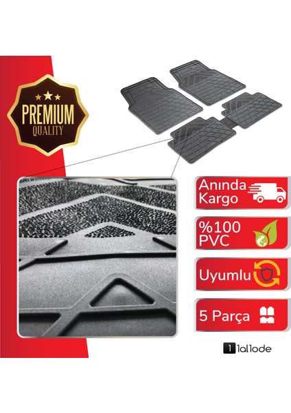 Oto Paspas 3D 5 Parça Tüm Araçlara Uyumlu Universal %100 Pvc