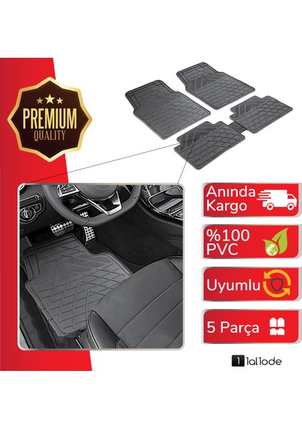 Oto Paspas 3D 5 Parça Tüm Araçlara Uyumlu Universal %100 Pvc