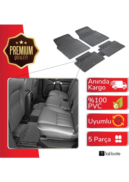 Oto Paspas 3D 5 Parça Tüm Araçlara Uyumlu Universal %100 Pvc