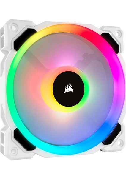 CORSAIR CO-9050092-WW LL120 RGB 120 MM ÇİFT RGB RENK DÖNGÜLÜ BEYAZ PWM FAN, LİGHTİNG NODE PRO KONTROLCÜ İLE BİRLİKTE, 3'LÜ PAKET