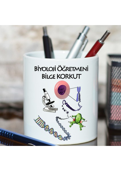 Biyoloji Öğretmenine Öğretmenler Günü Hediyesi İsimli Kalemlik