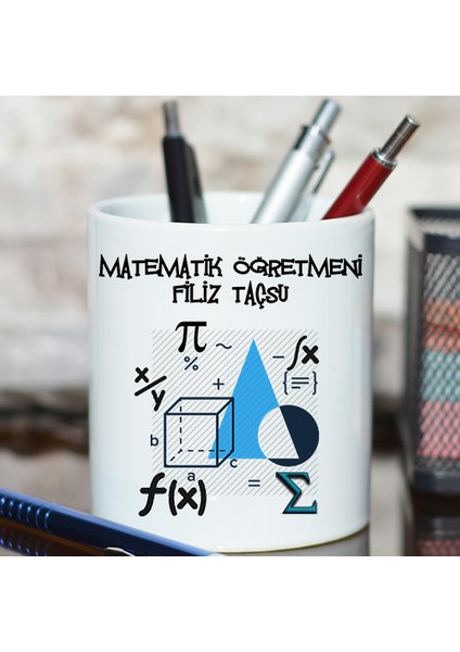 Matematik Öğretmenine Öğretmenler Günü Hediyesi İsimli Kalemlik