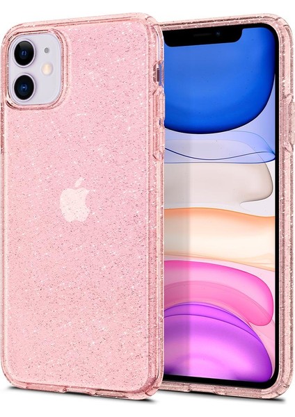 Apple iPhone 11 Kılıf Liquid Crystal Glitter Rose Quartz - 076CS27182