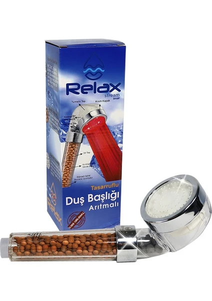 Relax Stream LED Işıklı %50 Su Tasarruflu Duş Başlığı Kokulu ve Arıtmalı Duş Başlığı