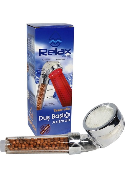 LED Işıklı %50 Su Tasarruflu Duş Başlığı Kokulu ve Arıtmalı Duş Başlığı 3'lü