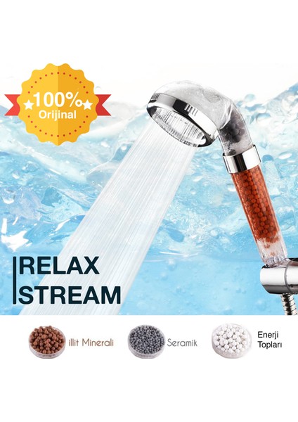 %50 Su Tasarruflu Duş Başlığı Kokulu ve Arıtmalı Banyo Duş Başlığı