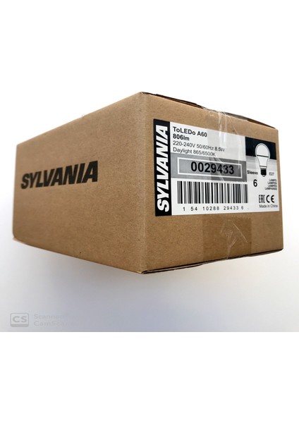 E27 LED Lamba 8.5W Beyaz Işık 6'lı Paket
