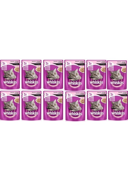 Pouch Somonlu Kedi Maması 12 Al 8 Öde 12 x 100 g