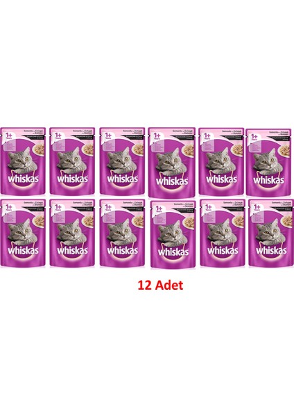 Pouch Somonlu Kedi Maması 12 Al 8 Öde 12 x 100 g modelleri