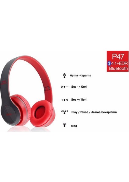 P47 Wireless Bluetooth Kulaklık