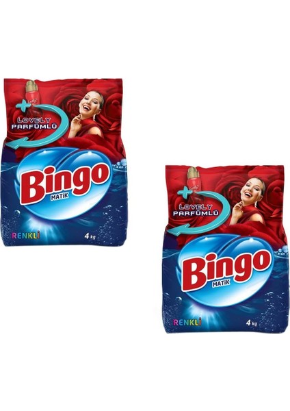 Toz Deterjan Renkli 4 kg x 2'li Set