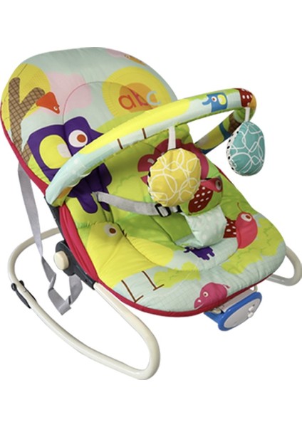 Rhythm Titreşimli ve Müzikli Ev Tipi Ana Kucağı - Tam Yatarlı - Kademeli Sırt Ayarı - Orman Hayvanları Pembe