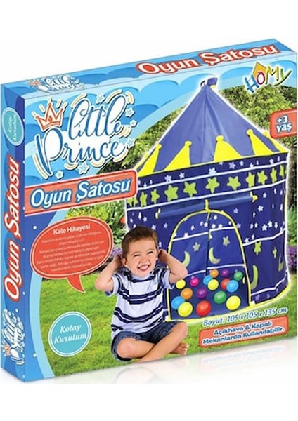 Prens Şatosu Çocuk Oyun Çadırı Büyük Boy Şato Çadır 105X105X135CM fiyatları