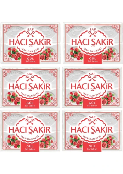 Hacı Şakir Sabun Gül 600 gr  x 6'Lı Set