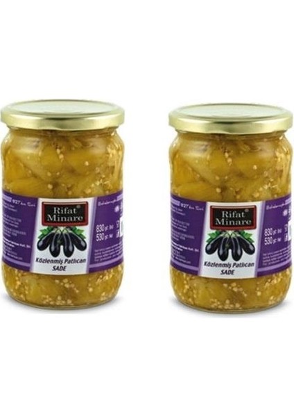 Közlenmiş Sade Patlıcan 510 gr x 2'li