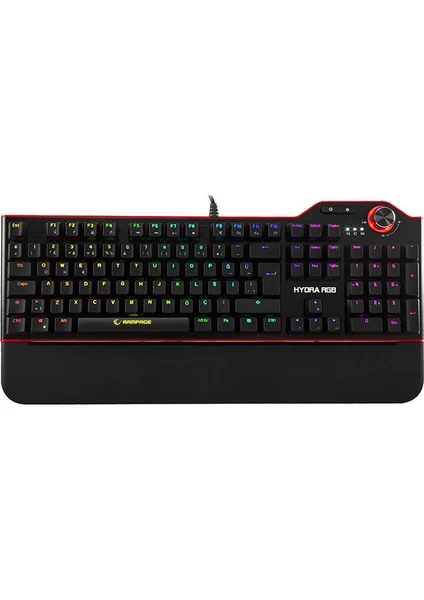 Hydra R6 Full Color RGB LED Gaming Pro Red Switch Q Multimedia Mekanik Klavye