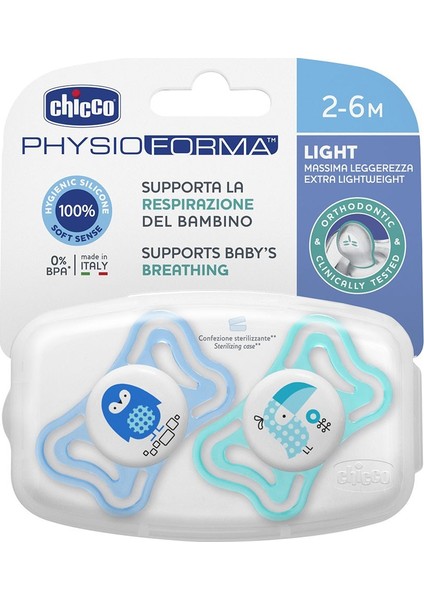 Pyhsio Light Silikon Emzik 2li 2-6 Ay Erkek