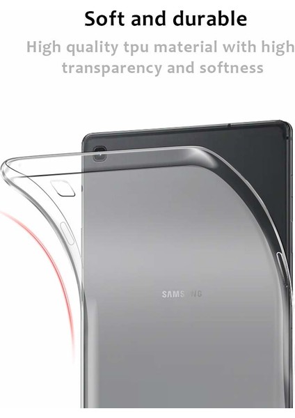 Samsung Galaxy Tab A 8" 2019 T290 Kılıf Transparent Soft Beyaz