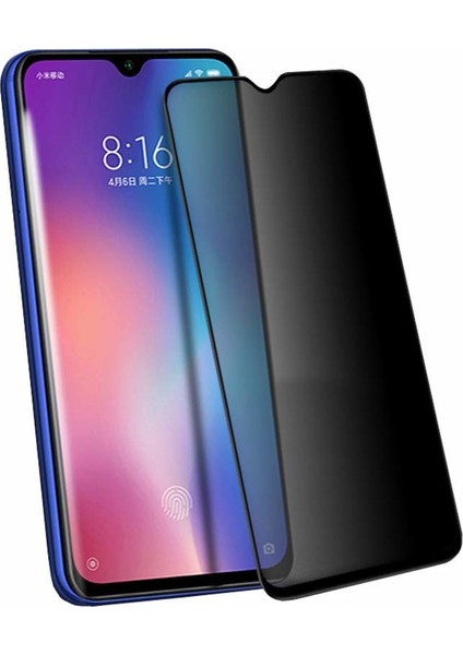 Xiaomi Mi 9 SE Privacy 5D Gizlilik Filtreli Cam Ekran Koruyucu Siyah