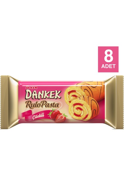 Dankek Rulo Pasta Çilekli 235 gr x 8 Adet