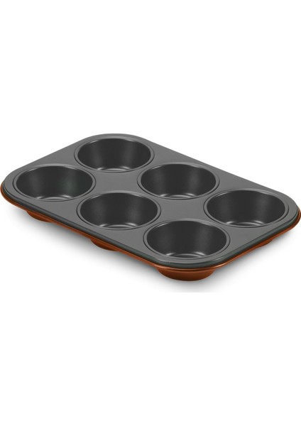 Granit 6'lı Muffin Kalıbı Turuncu