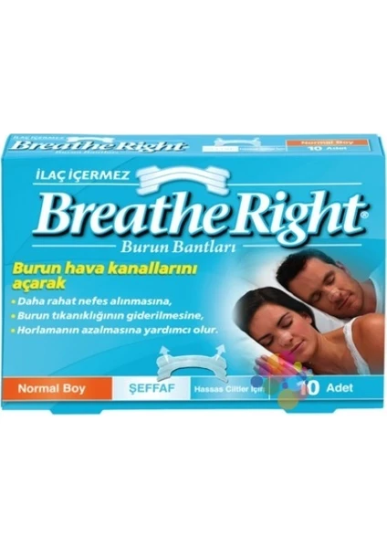 Breathe Right Burun Bandı Şeffaf Normal Boy