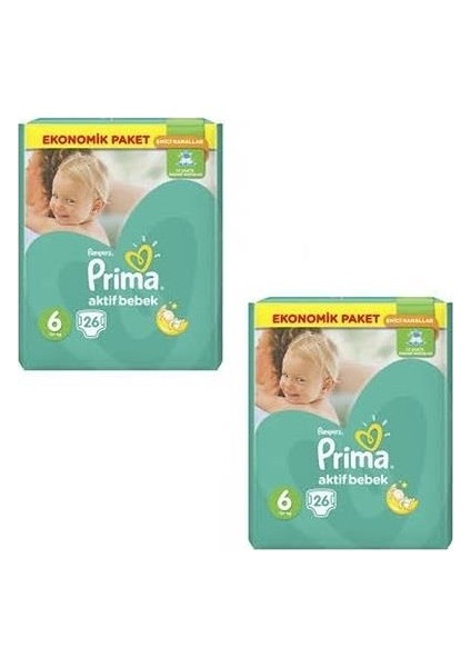 Jumbo Bebek Bezi 6-26 Adet x2'Li Set