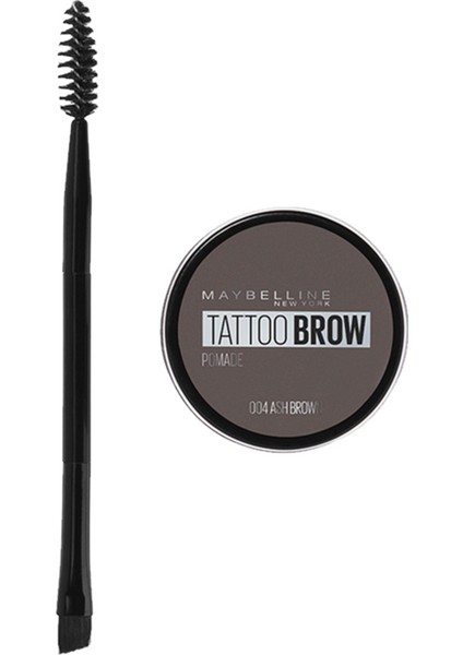 Maybelline New York Tattoo Brow Kaş Pomadı - 04 Ash Brown (Koyu Ton)