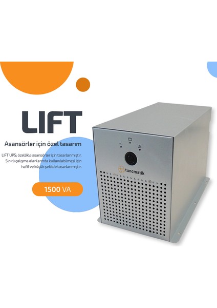 Tunçmatik Lift (TSK6141) 1500VA Line-Interactive Asansör UPS