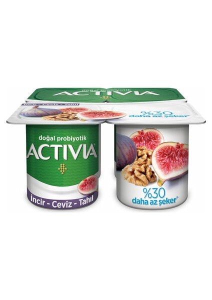 Doğal Probiyotikli İncir&Ceviz&Tahıllı Yoğurt 4x100 g