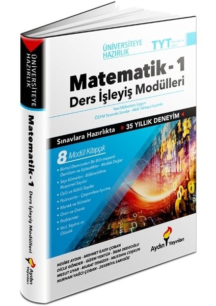 Aydın Yayınları TYT Matematik-1 Ders İşleyiş Modülleri 8 Modül Kitapçık