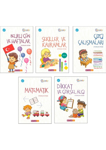 Dikkat ve Görsel Algı Etkinlik Seti 5 Kitap (5 - 6 Yaş)