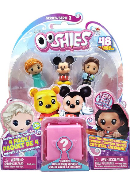 Lisanslı - Ooshies Disney Mini Figür 4'lü Paket - 2. Seri