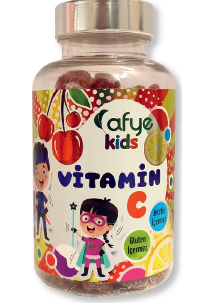 Kids Güçlendirilmiş Şeker Vitamin-C 50 Ayıcık Jelibon