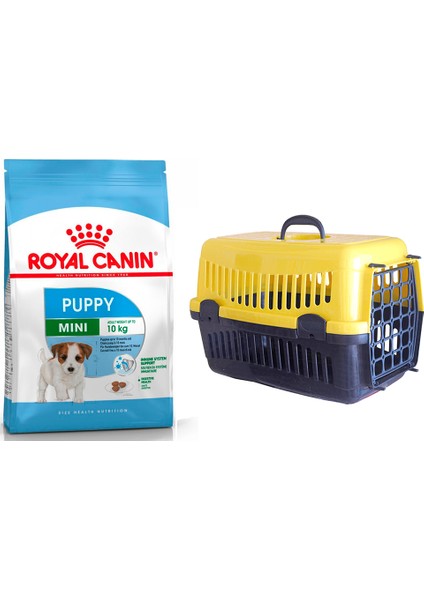 Mini Puppy 2 kg Köpek Maması + Pet Style Taşıma Çantası 49 cm Sarı