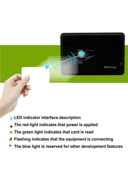 Rfid Göstergeç 125 Khz EM4100 Manyetik Proximity USB Kart Okuyucu