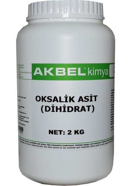 AKBEL OKSALİK ASİT (DİHİDRAT) %99 2 KG