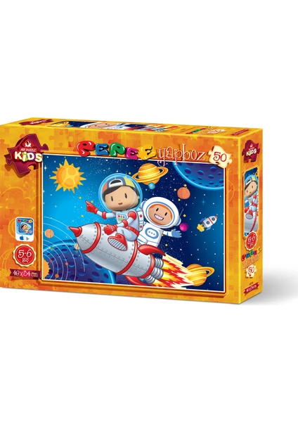 Art Çocuk Puzzle Uzay Keşfinde 50 Parça Puzzle