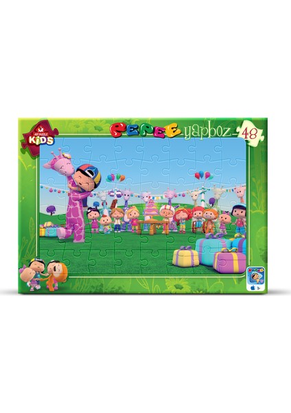 Art Çocuk Frame Puzzle Pepe'nin Doğum Günü Partisi 48 Parça Puzzle