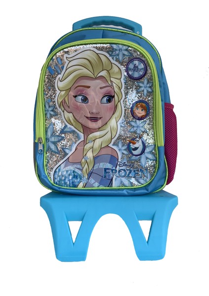 Frozen Elsa Çekçek Okul Çantası Simli Lisanslı