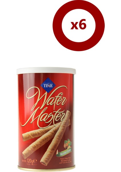 Time Wafer Master Fındıklı 120 gr 6'lı Set