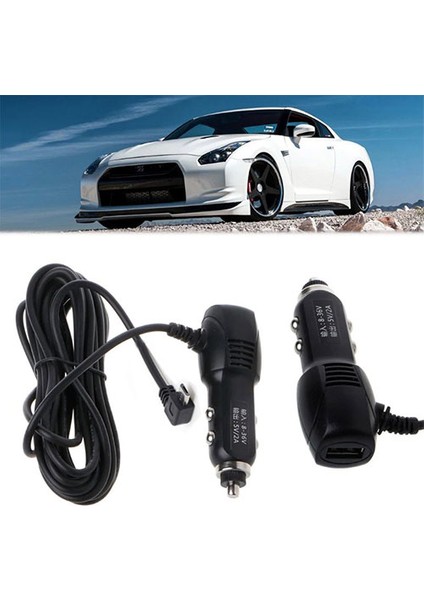 Platoon Navigasyon DVR/GPS L Tipi Mikro USB Araç Şarj Adaptörü 5V 2A