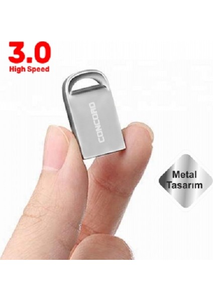 C-3U USB 3.0 Metal Mini 16GB Flash Bellek