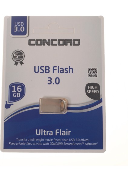 C-3U USB 3.0 Metal Mini 16GB Flash Bellek