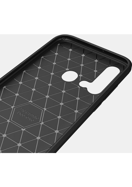Huawei P20 Lite 2019 Brushed Carbon Fiber Silikon Kılıf - Siyah fırsatları