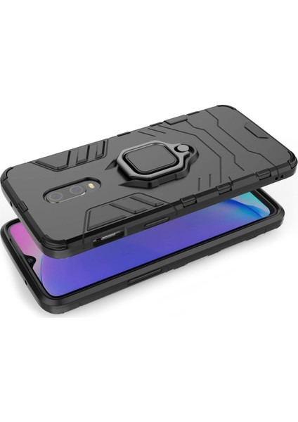 OnePlus 7 Batman Serisi Yüzük Standlı Armor Kılıf - Siyah modelleri