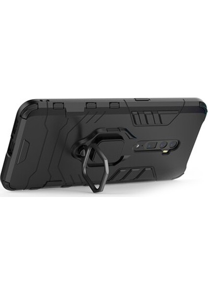 Oppo Reno 10x Zoom Batman Serisi Yüzük Standlı Armor Kılıf - Siyah fırsatları