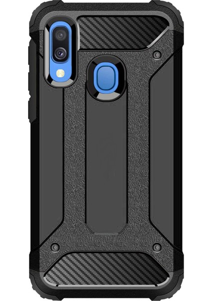 Samsung Galaxy A40 King Serisi Armor Perfect Koruma Kılıf - Siyah